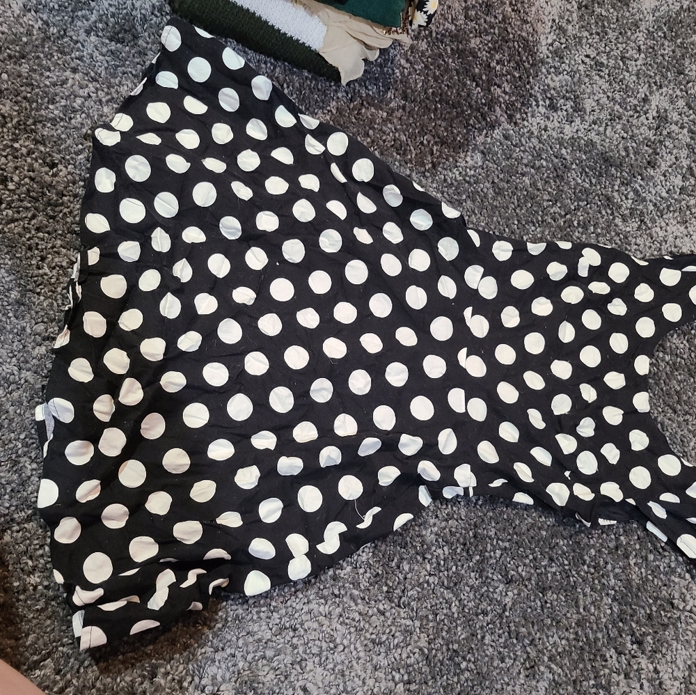 White polka-dot dress